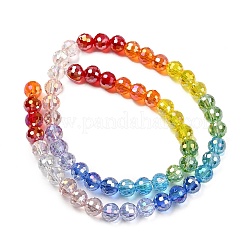 Electroplate Glass Beads Strands&nbsp;EGLA-D300-06-6mm-01