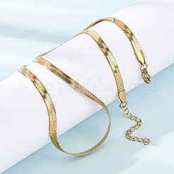 304 Stainless Steel Snake Pendant Double Layer Necklaces for Women&nbsp;NJEW-Z108-03G