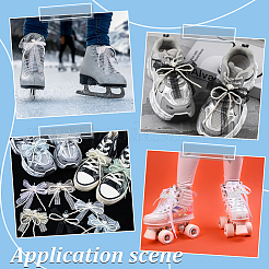 Polyester Lace Bowknot Shoe Charms&nbsp;DIY-WH0060-65A