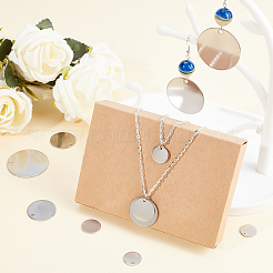 50Pcs 5 Style 304 Stainless Steel Stamping Blank Tag Pendants&nbsp;STAS-SC0002-99