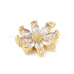 Brass with Cubic Zirconia Pendants&nbsp;X-KK-Z032-01A-G