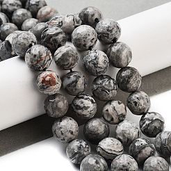 Natural Map Stone/Picasso Stone/Picasso Jasper Strands&nbsp;X-G-G099-10mm-27