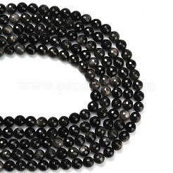 Natural Silver Obsidian Beads Strands&nbsp;G-C280-B08-10mm