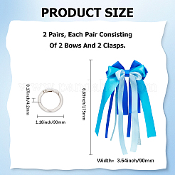 Alloy & Ribbon Ornament Accessories Shoe Charms&nbsp;DIY-CY0002-96C