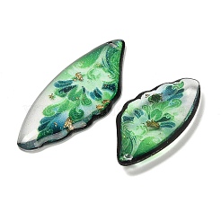4Pcs 4 Styles Transparent Epoxy Resin Pendants&nbsp;RESI-B032-02B