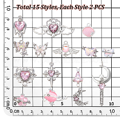 Alloy Resin & Glass Pendants & Connector Charm Findings Kits&nbsp;DIY-PH0034-79