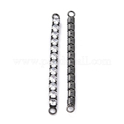 Brass Clear Round Cubic Zirconia Links Connectors&nbsp;ZIRC-G170-23B