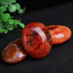 Natural Red Agate Oval Palm Stone Reiki Polished Healing Pocket Worry Stone&nbsp;PW-WG0D36A-01