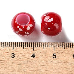 Spray Painted ABS Plastic European Beads&nbsp;KY-G033-01B-04