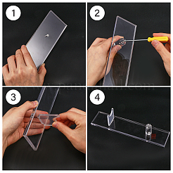 2 Sets 2 Colors Acrylic Knife Display Easel Stands&nbsp;ODIS-GL0001-04