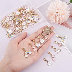 50Pcs Alloy Enamel Pendant Decorations&nbsp;HJEW-SC0001-24
