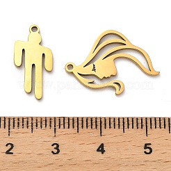 25Pcs 5 Styles Stainless Steel Pendants&nbsp;STAS-XCP0001-93