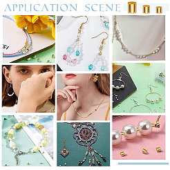 1500Pcs 3 Colors Brass Crimp Beads&nbsp;KK-LP0001-31G