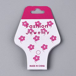 Fold Over Cardboard Paper Jewelry Display Cards for Necklace & Bracelet Storage&nbsp;CDIS-N004-02