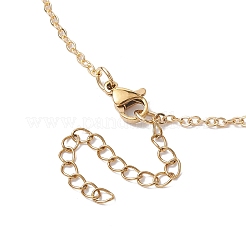 Double Interlocking Heart Glass Pendant Necklaces&nbsp;NJEW-TA00132