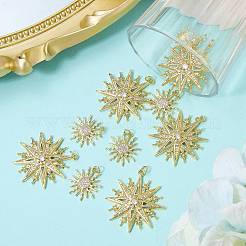 5Pcs Brass Micro Pave Cubic Zirconia Pendants&nbsp;ZIRC-SZ0005-73