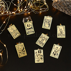 8Pcs 8 Styles 201 Stainless Steel Pendants&nbsp;STAS-DC0016-09