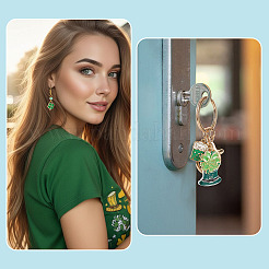 1Bag Saint Patrick's Day Alloy Enamel Pendants&nbsp;ENAM-TA0003-88