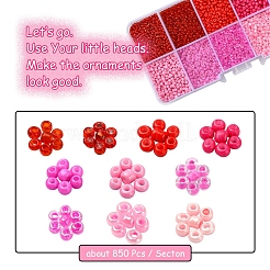 8500Pcs 10 Style Glass Seed Beads&nbsp;SEED-YW0001-80A