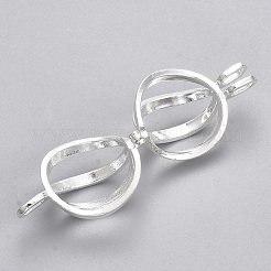 Rack Plating Brass Cage Pendants&nbsp;LS-KK-S751-064S