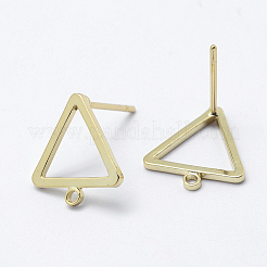 Brass Stud Earring Findings&nbsp;X-KK-F728-29G-NF