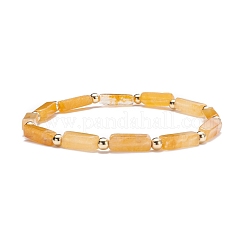 Natural Stones Rectangle Beads Stretch Bracelet&nbsp;BJEW-JB07506