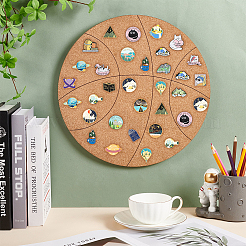 Wood Wall Jewelry Display Cork Tray&nbsp;AJEW-WH0348-466F