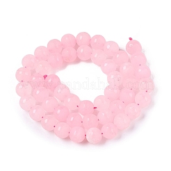 Frosted Natural White Jade Beads Strands&nbsp;G-T138-8mm-209E
