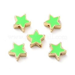 Rack Plating Alloy Enamel Beads&nbsp;ENAM-F146-19G-01