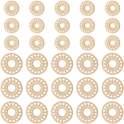40Pcs 2 Styles Sunflower Wood Crystal Ball Holders&nbsp;WOOD-CP0001-17