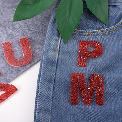 Alphabet Rhinestone Patches&nbsp;FW-TAC0001-01A