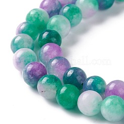 Dyed Natural White Jade Beads Strands&nbsp;G-I299-F02-6mm
