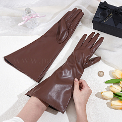 1 Pair PU Leather Long Whole Finger Gloves&nbsp;AJEW-CL0005-12A