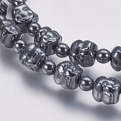 Non-magnetic Synthetic Hematite Mala Beads Necklaces&nbsp;NJEW-K096-10C