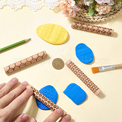 4Pcs 4 Styles Beech Wood Printing Sticks&nbsp;TOOL-CN0001-03