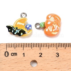 Halloween Electroplate Opaque Resin Pendants&nbsp;RESI-H040-02A-P