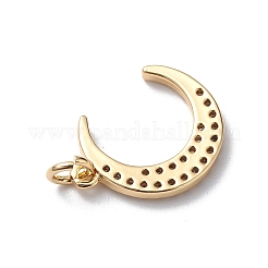 Rack Plating Brass Micro Pave Cubic Zirconia Pendants&nbsp;KK-E003-30G