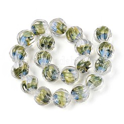 Textured Inner Flower Handmade Lampwork Beads&nbsp;LAMP-T024-07C