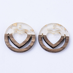Resin & Walnut Wood Pendants&nbsp;RESI-N025-010A-A01