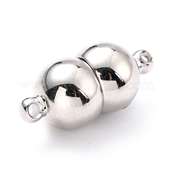 Tarnish Resistant 304 Stainless Steel Magnetic Clasps with Loops&nbsp;STAS-M290-03P