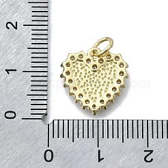 Brass Micro Pave Clear Cubic Zirconia Pendants&nbsp;KK-V010-03G-02