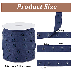 10 Yards Polyester Sewing Snap Button Tape&nbsp;DIY-OC0012-96B