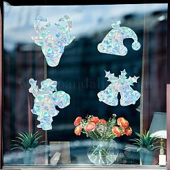 16 Sheets 4 Styles Waterproof PVC Colored Laser Stained Window Film Static Stickers&nbsp;DIY-WH0314-075