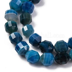 Natural Banded Agate(Dyed & Heated) Beads Strands&nbsp;G-C171-D01-01