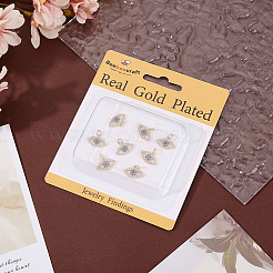 8Pcs Rack Plating Brass Cubic Zirconia Pendants&nbsp;KK-BBC0023-62