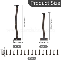 12 Sets 2 Styles Iron Box Support Stands&nbsp;FIND-GL0001-74