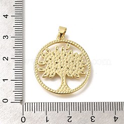 Rack Plating Brass with Cubic Zirconia Pendants&nbsp;KK-Z086-11G-01