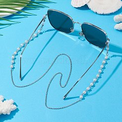 Glass Pearl Beaded Eyeglasses Chains&nbsp;AJEW-EH00388