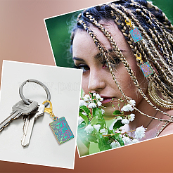 6Pcs 6 Styles Tarot Alloy Pendant Locking Stitch Markers&nbsp;HJEW-HY00013