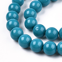 Opaque Solid Color Glass Beads Strands&nbsp;X-GLAA-T032-P10mm-13
